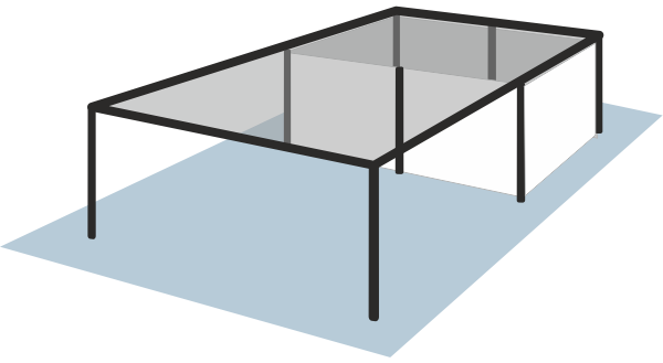 Symbol Doppelcarport mit Geräteraum