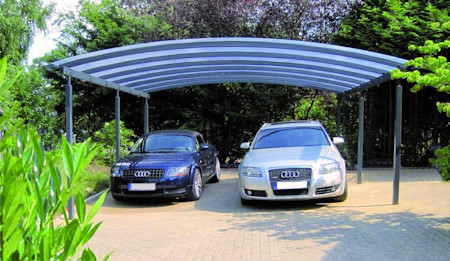 Doppelcarport aus Stahl mit Preis berechnet