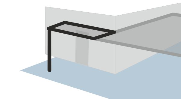 Vordach am Carport befestigt ohne Pfosten